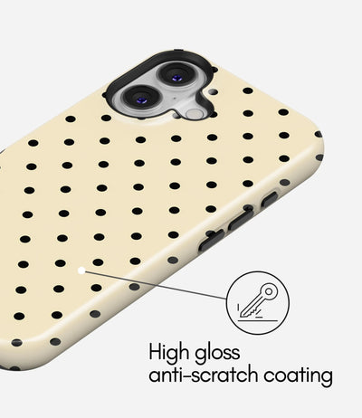 Dotty Cream Glossy Armoured Case