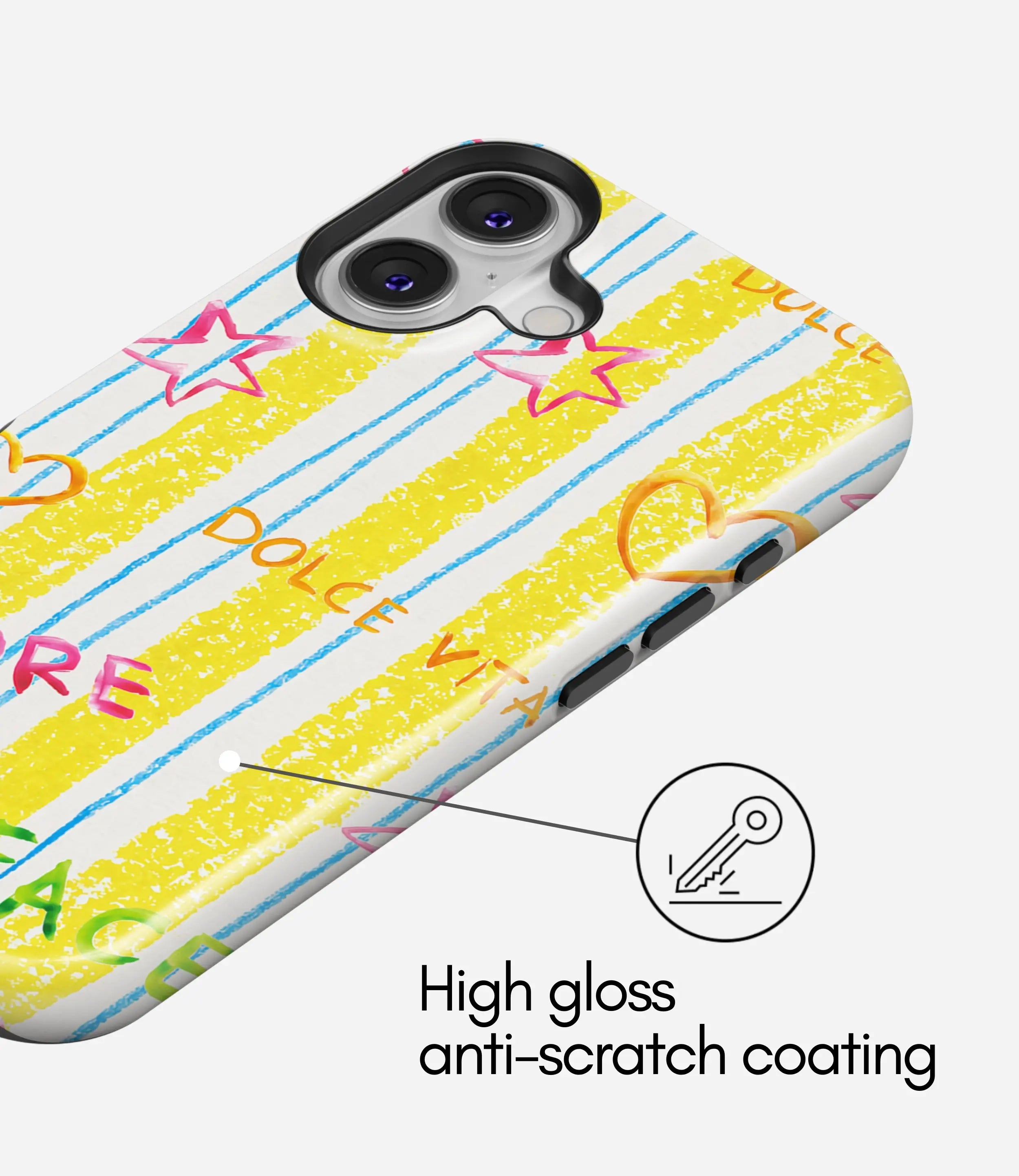 Amore Stripes Glossy Armoured Case
