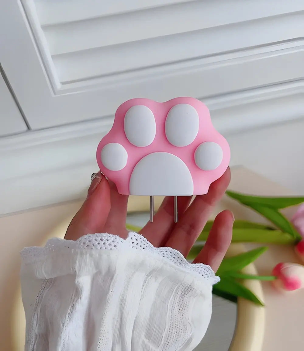 Pink Paw Charger Case & Cable Protector (18W/20W)