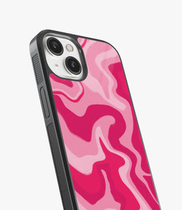 Retro Liquid Swirl Pink Glass Case