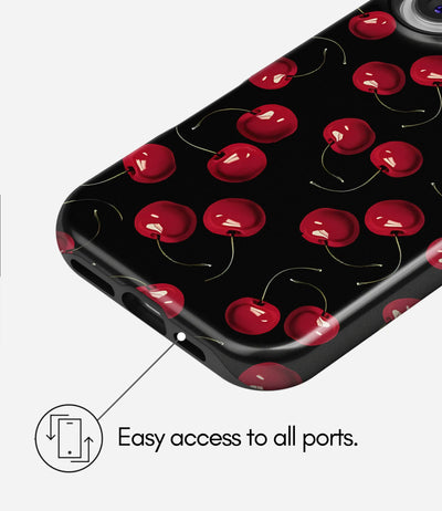 Midnight Cherries Glossy Armoured Case