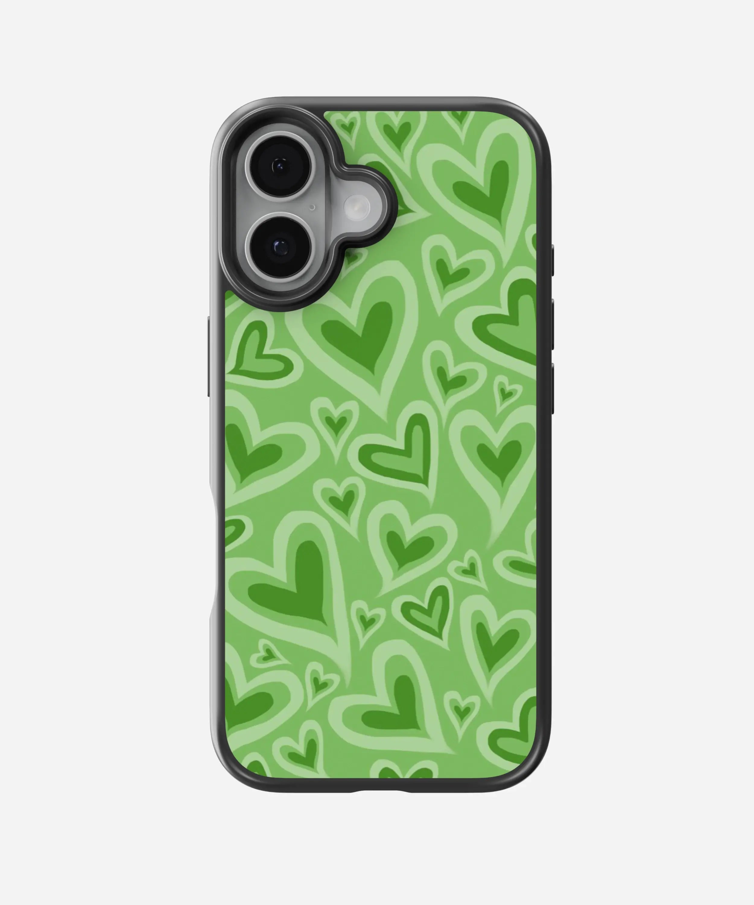 Green Melting Hearts Hybrid Matte Case