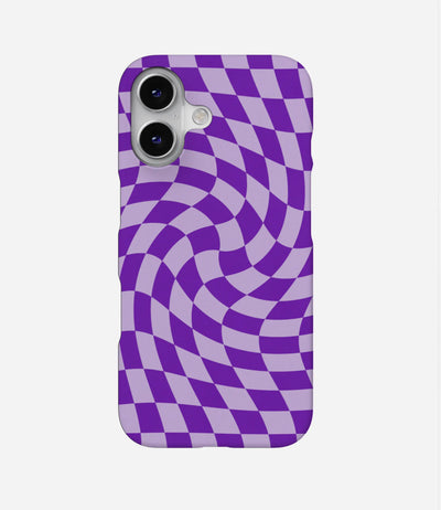 Royal Purple Checkered Print Case