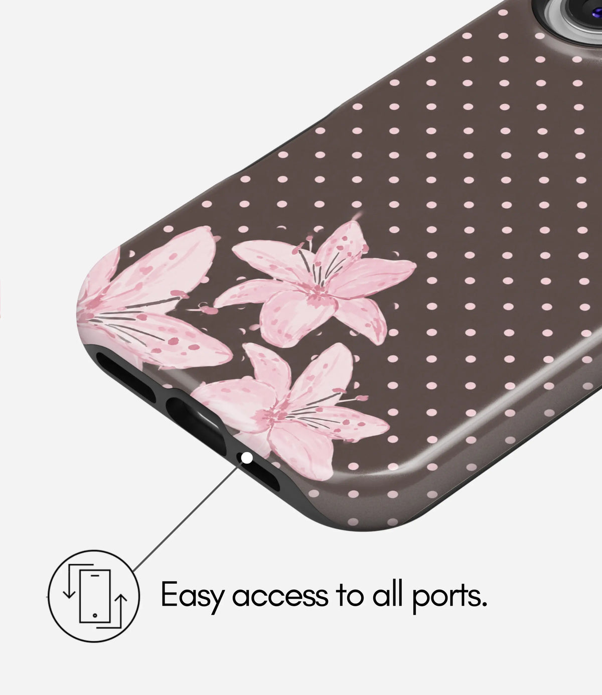Midnight Lily Glossy Armoured Case