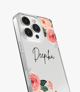 Wildflower Whimsy Custom Name Silicone Case