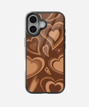 Load image into Gallery viewer, Melting Choco Hearts Aesthetic Glass Phone Case
