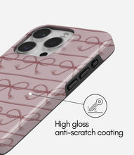 Load image into Gallery viewer, Blush Rope Bow Glossy Armoured Case
