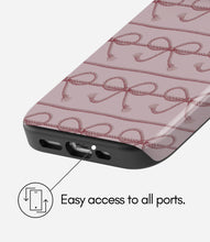 Load image into Gallery viewer, Blush Rope Bow Glossy Armoured Case
