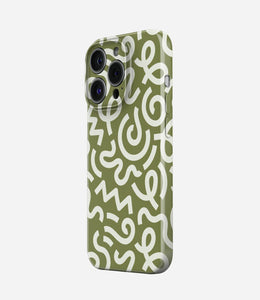 Sage Scribbles Glossy Hard Case