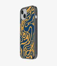 Load image into Gallery viewer, Abstract Yellow Fluid Pattern Glass Case
