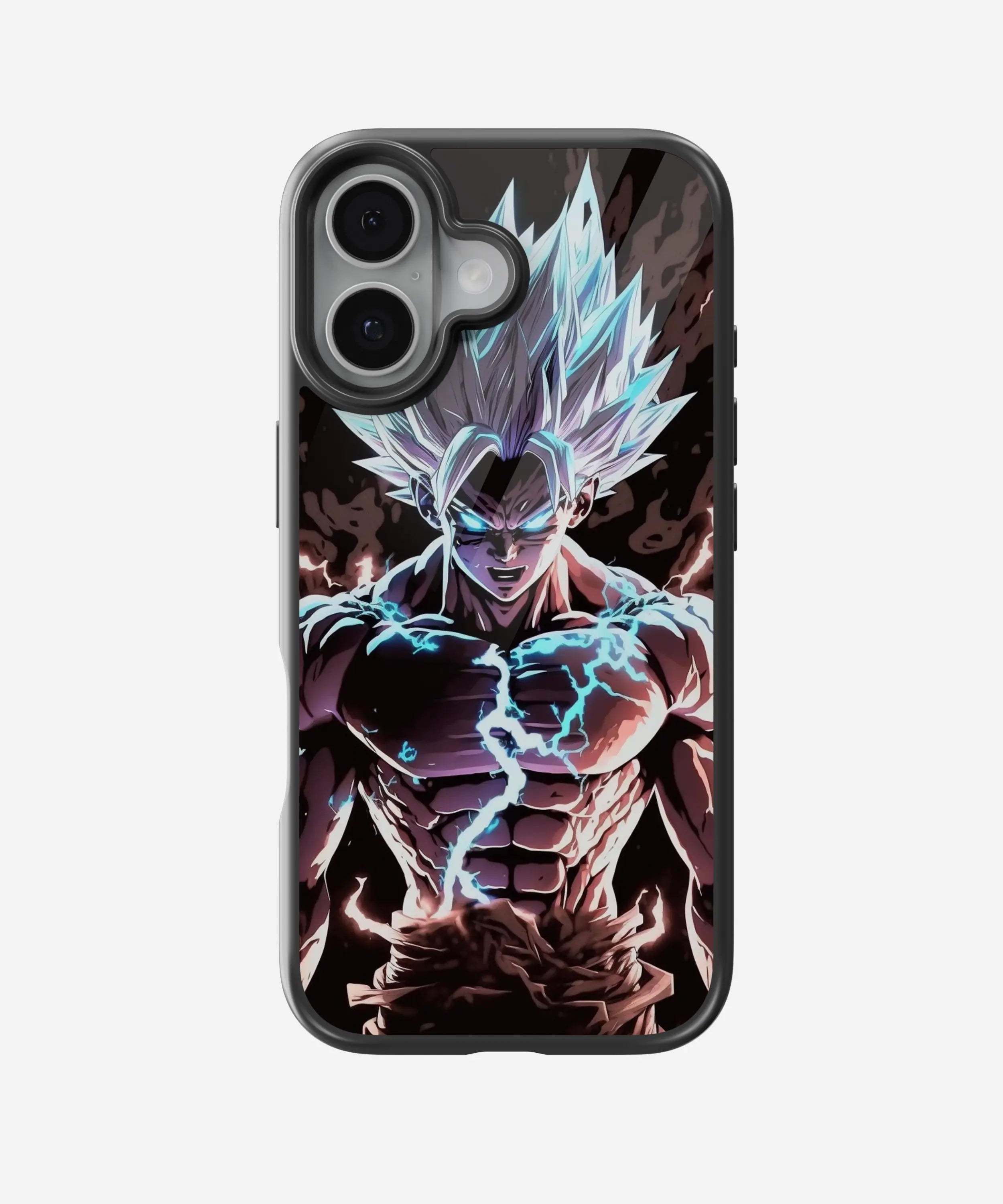 Electrifying Goku Glass Phone Case