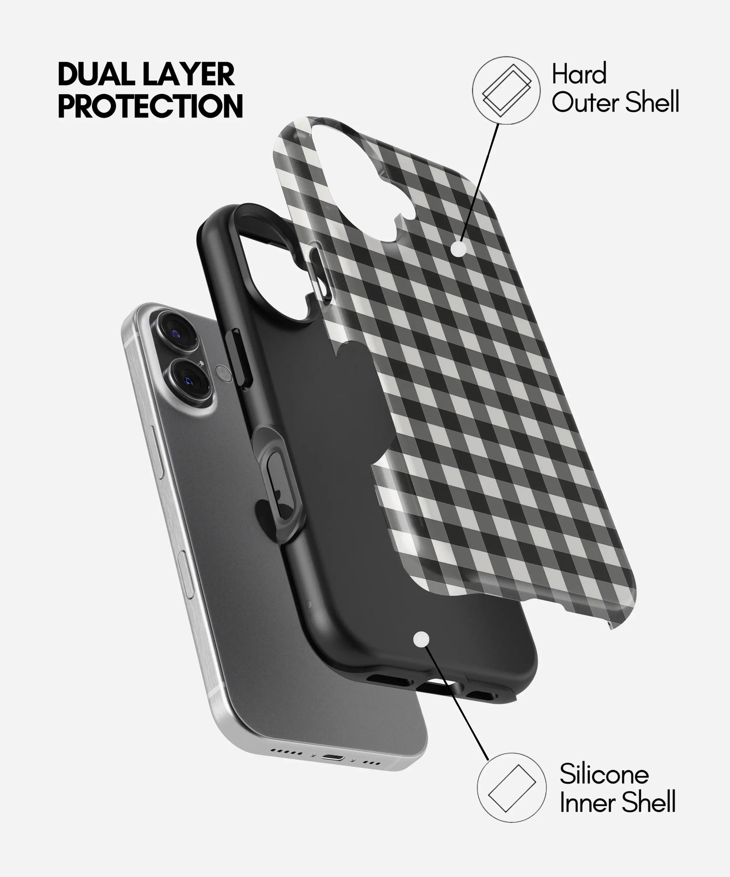Monochrome Picnic Glossy Armoured Case