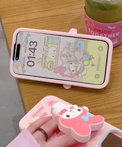 Adorable Pink Bunny Soft Silicone Phone Case