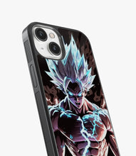 Load image into Gallery viewer, Electrifying Goku Glass Phone Case
