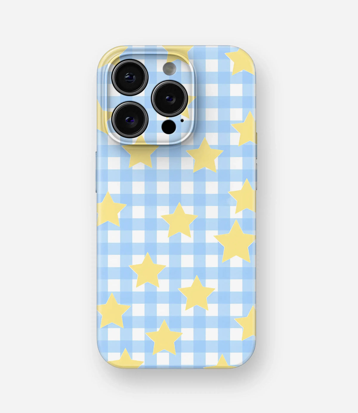 Blue Star Gingham Glossy Hard Case