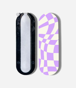 Lavender Checkered Print Pop Slider