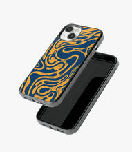 Load image into Gallery viewer, Abstract Yellow Fluid Pattern Glass Case
