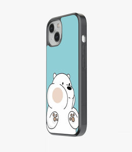 Cute White Bear Glass Case