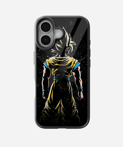 Goku Back Art Glass Phone Case