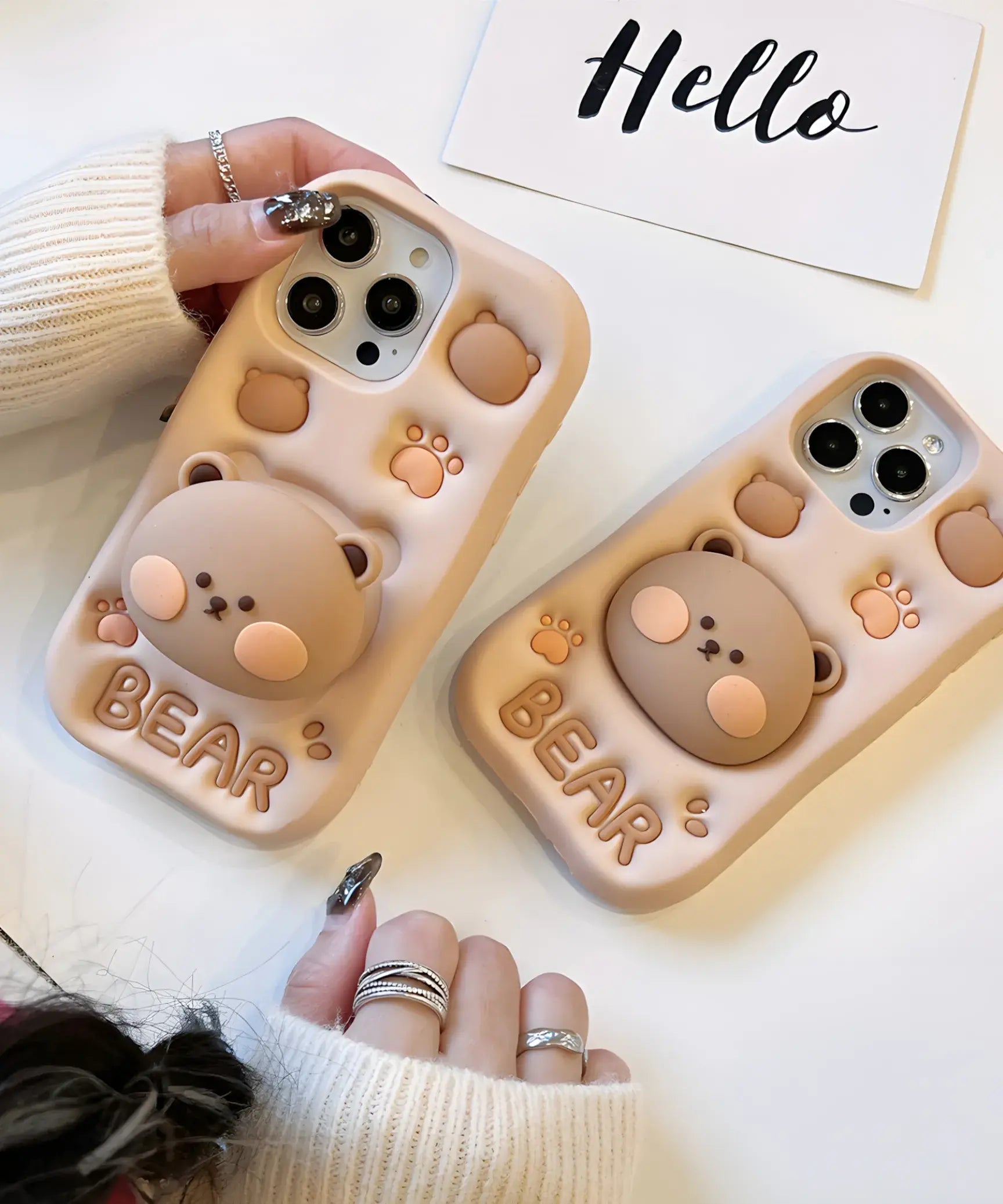 Cute Bear Soft Silicone Phone Case