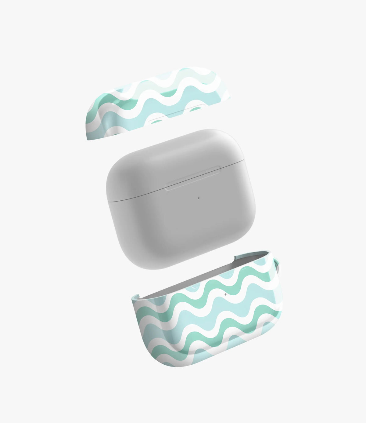 Minty Waves Glossy Airpod Case