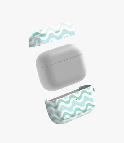 Minty Waves Glossy Airpod Case