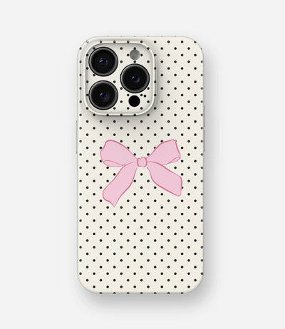 Blush Bow Dots Glossy Hard Case