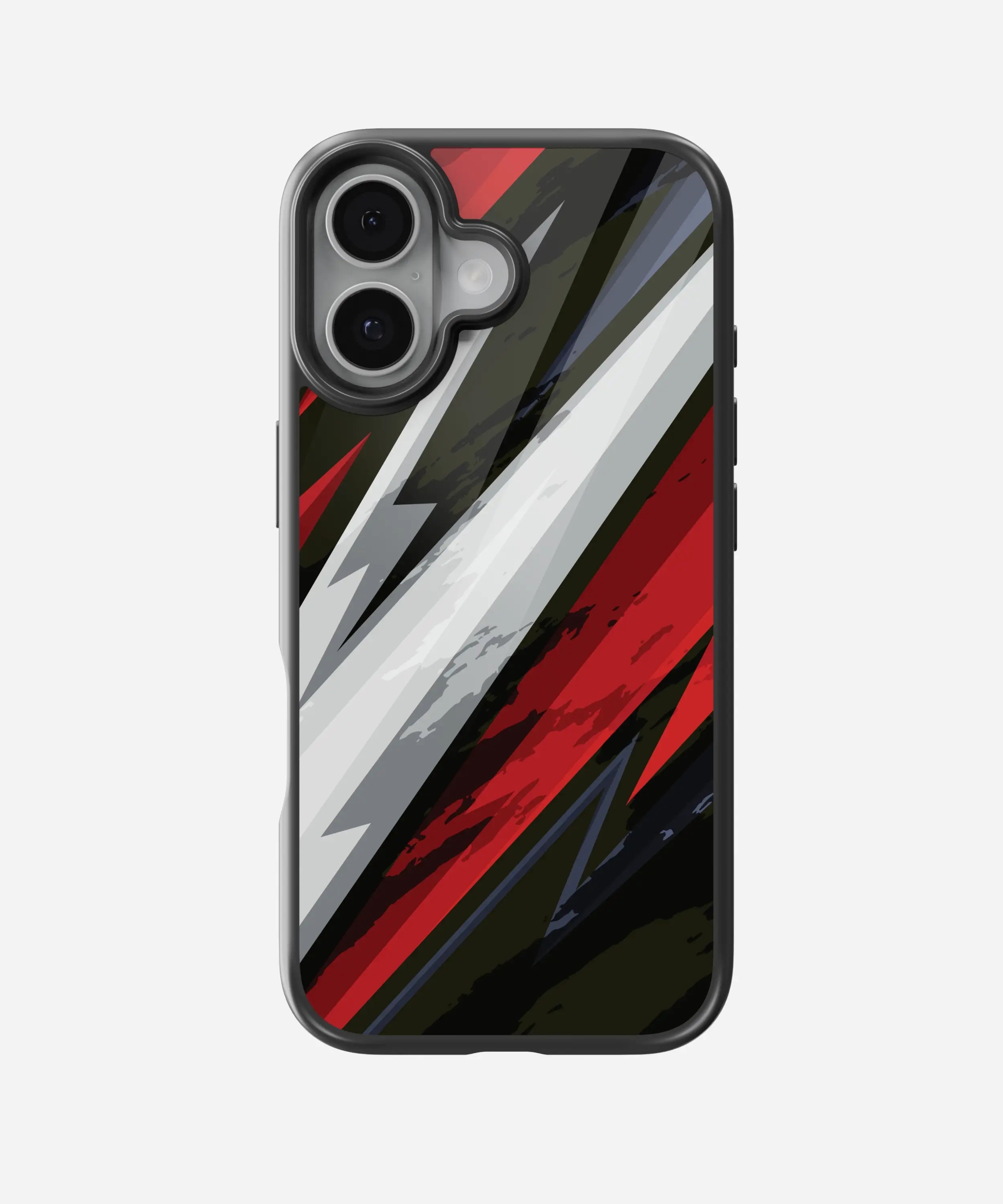 Abstract Red/Black Geometric Pattern Glass Case