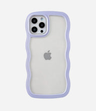 Load image into Gallery viewer, Lavender Wavy Clear Soft iPhone Case
