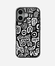 Load image into Gallery viewer, Abstract Black &amp; White Pattern Glass Case
