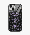 Midnight Bloom Bows Glass Case