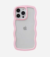 Load image into Gallery viewer, Pink Wavy Clear Soft iPhone Case
