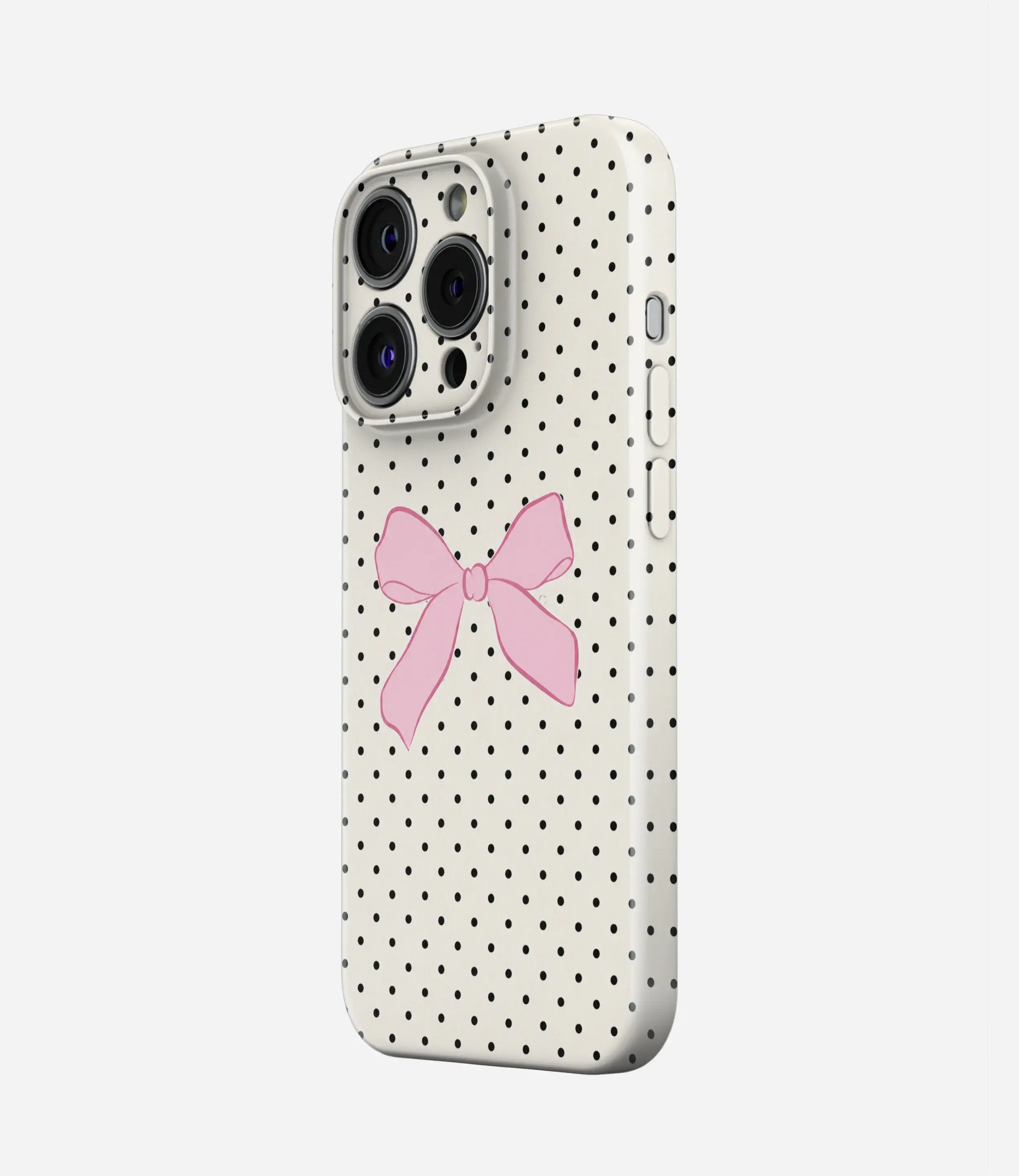 Blush Bow Dots Glossy Hard Case