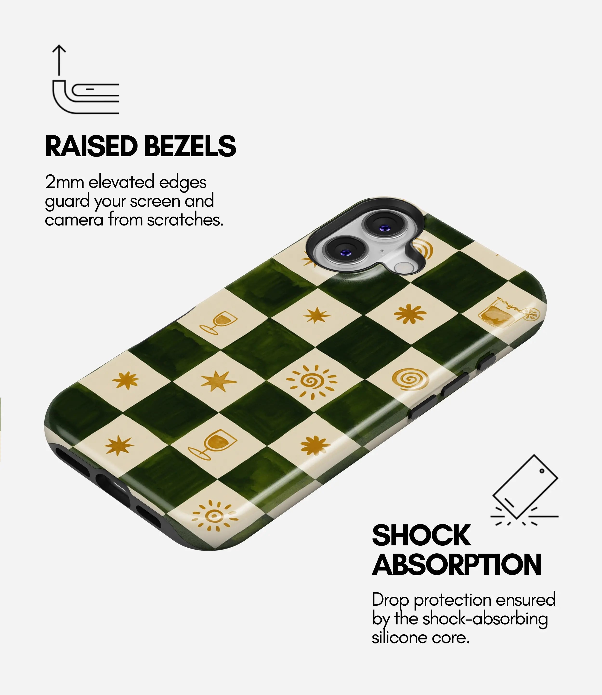 Palm & Citrus Grid Glossy Armoured Case