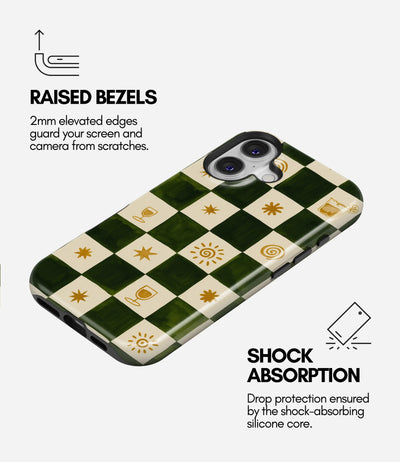 Palm & Citrus Grid Glossy Armoured Case