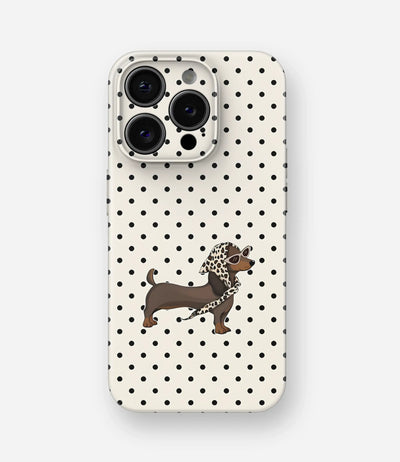 Polka Poodle Glossy Hard Case