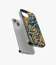 Load image into Gallery viewer, Abstract Yellow Fluid Pattern Glass Case
