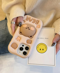 Cute Bear Soft Silicone Phone Case
