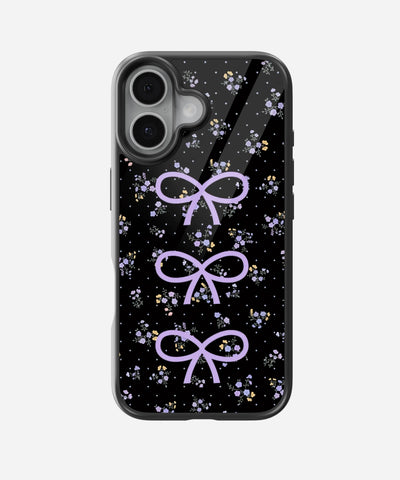 Midnight Bloom Bows Glass Case