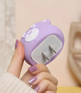 Lilac Bear Charger Case & Cable Protector (18W/20W)