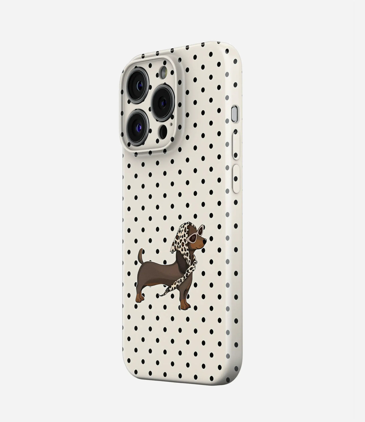 Polka Poodle Glossy Hard Case