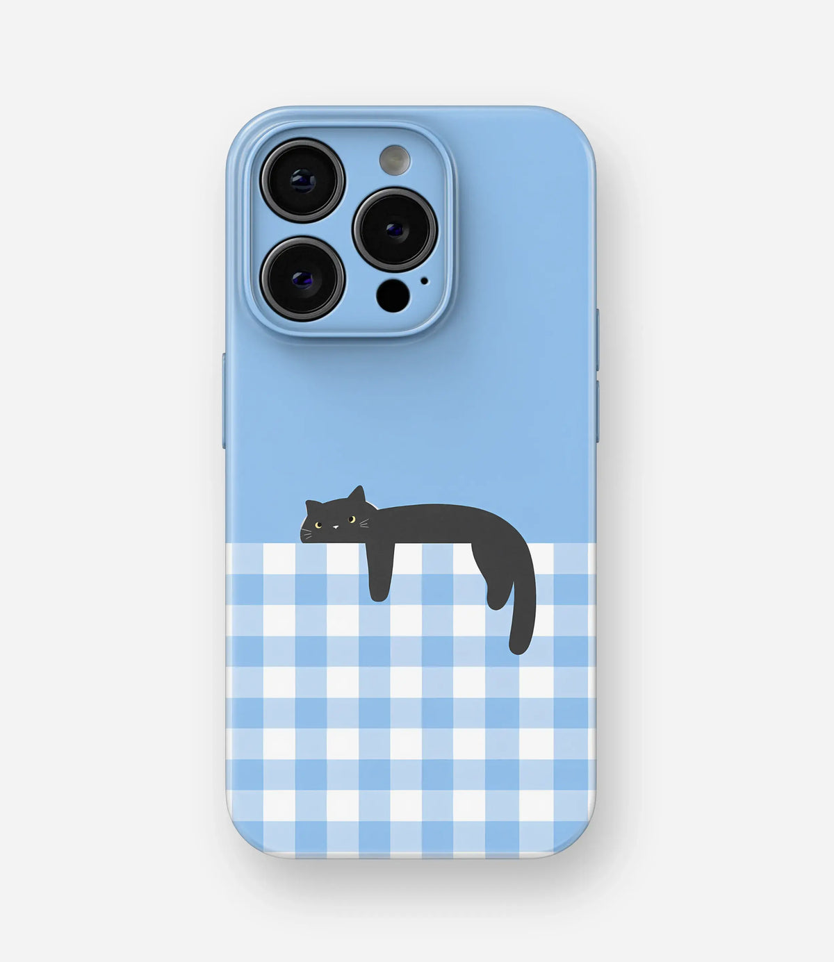 Gingham Cat Glossy Hard Case
