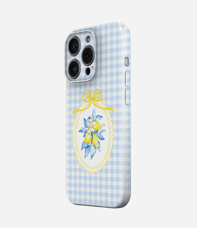Limoncello Gingham Glossy Hard Case