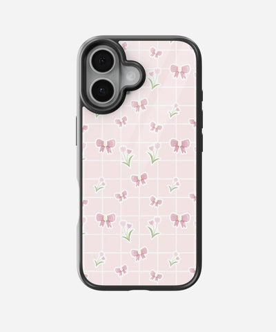 Spring Bow Grid Glass Case