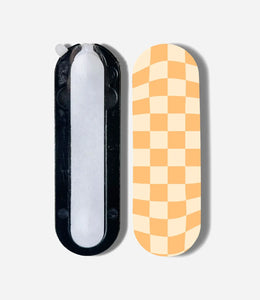 Distorted Squares Checkered Print Pop Slider