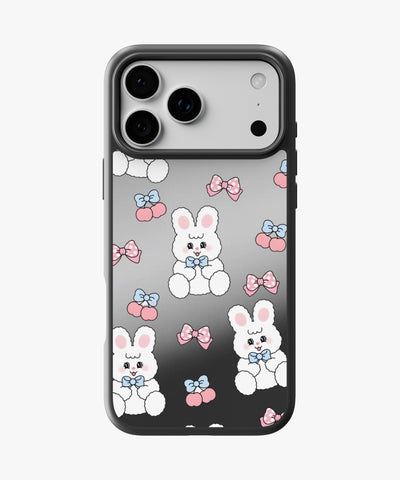 Ribbon Bunny Luxe Mirror Phone Case