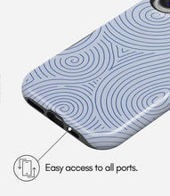 Load image into Gallery viewer, Blue Spiral Lines Glossy Armoured Case
