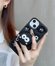 Load image into Gallery viewer, Cute Black Fuzzy Creature Soft Silicone Phone Case
