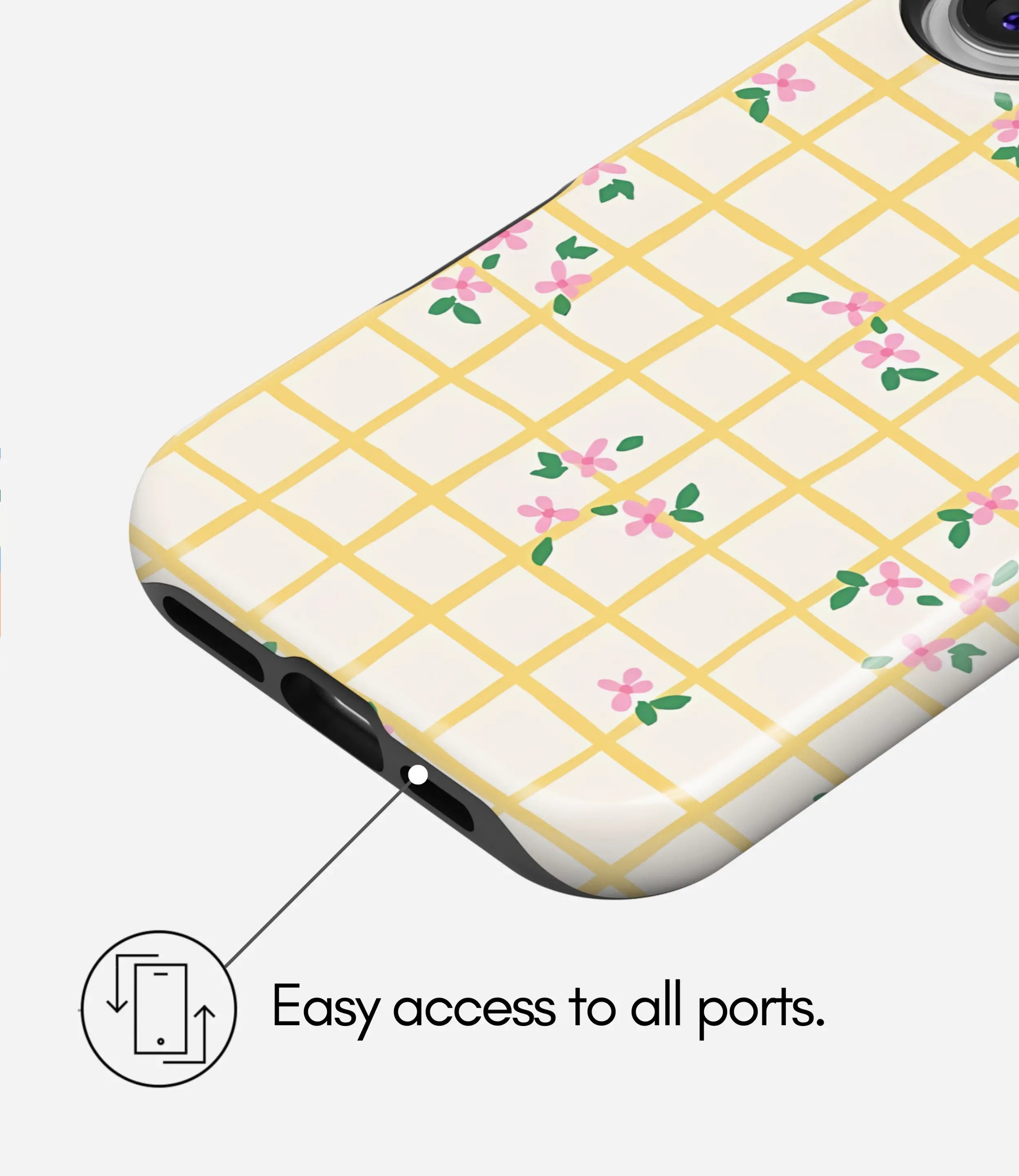 Daisy Picnic Check Glossy Armoured Case