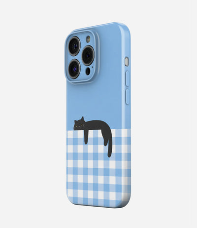 Gingham Cat Glossy Hard Case